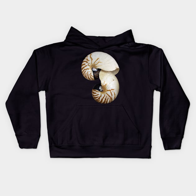 Nautilus Shell - photography by Avril Thomas - Adelaide / South Australia Artist Kids Hoodie by AvrilThomasart